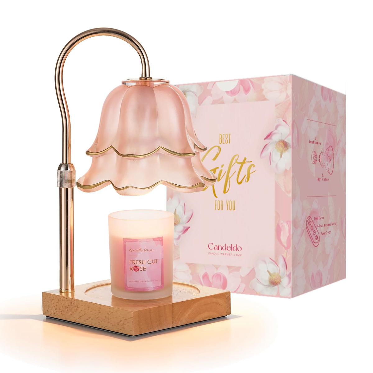 Blush Bloom Candle Warmer Lamp