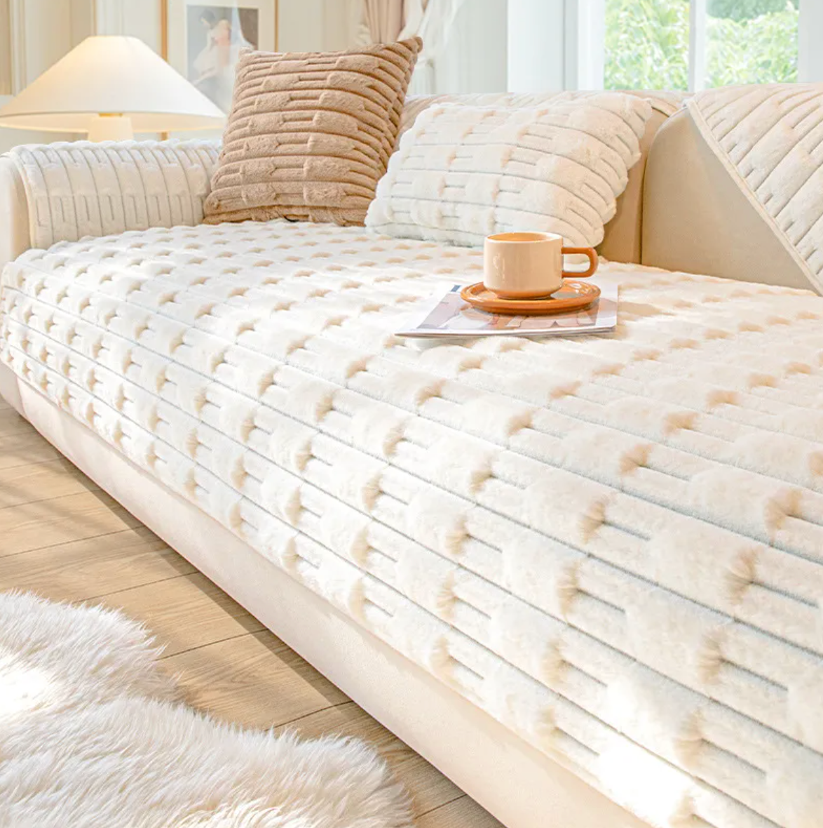 Cozy Cloud Plush Sofa Cover
